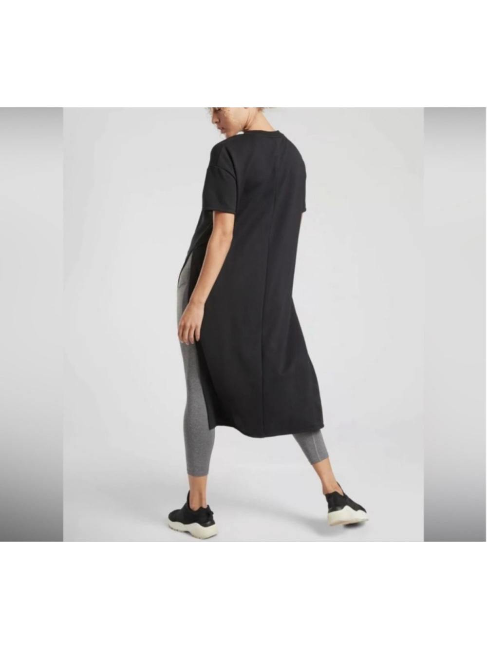 NWT Athleta Sedona Sweatshirt Dress, Black SIZE small modal - Picture 2 of 10